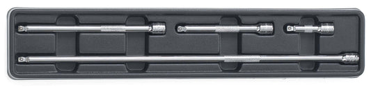 Gearwrench 81004D 4 Piece 1/4" Drive Wobble Extension Set 2", 4", 6" & 14"