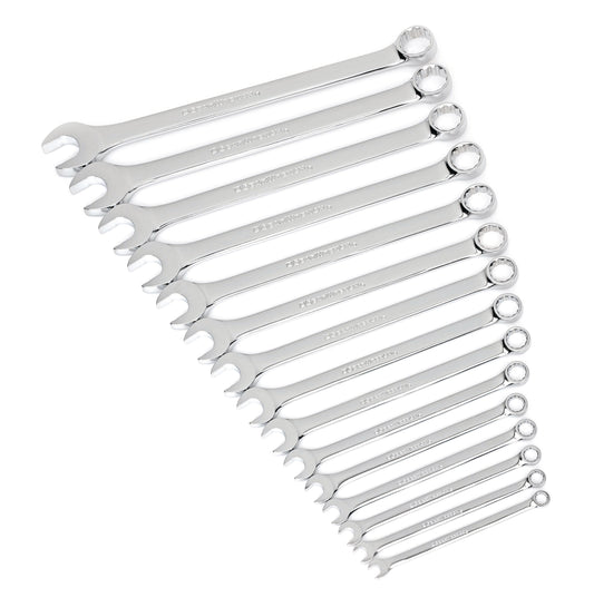 Gearwrench 81901 15 Piece 12 Point Long Pattern Combination SAE Wrench Set