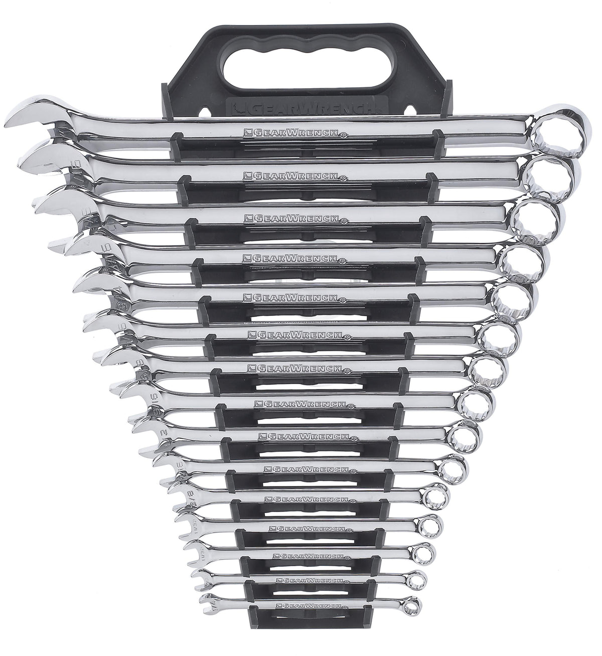 Gearwrench 81901 15 Piece 12 Point Long Pattern Combination SAE Wrench Set