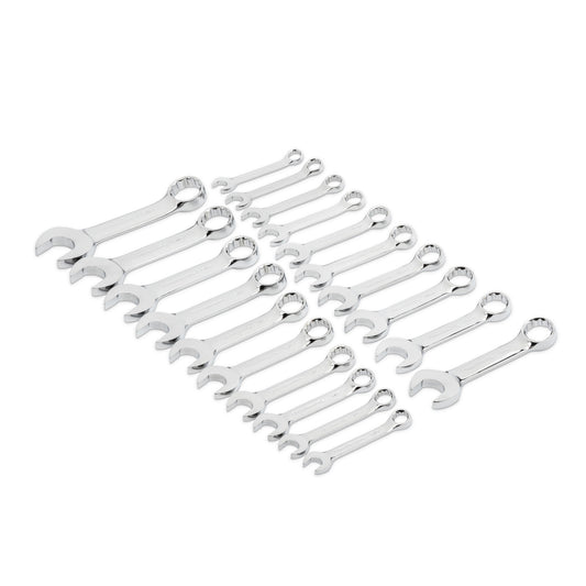 Gearwrench 81903 20 Piece 12 Point Stubby Combination SAE/Metric Wrench Set