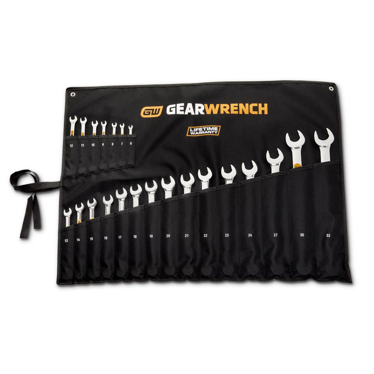 Gearwrench 81916H 22 Piece 12 Point Metric Hi-Viz Long Pattern Combination Wrench Set