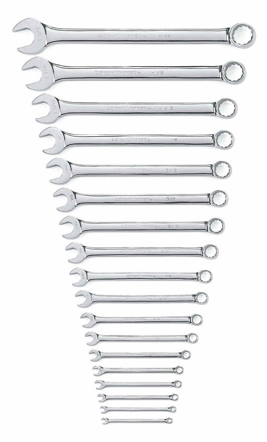 Gearwrench 81917 18 Piece 12 Point Long Pattern Combination SAE Wrench Set