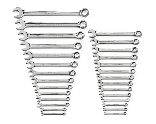 Gearwrench 81923 28 Piece 6 Point Combination SAE/Metric Wrench Set