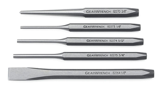 Gearwrench 82304 5 Piece Punch and Chisel Set