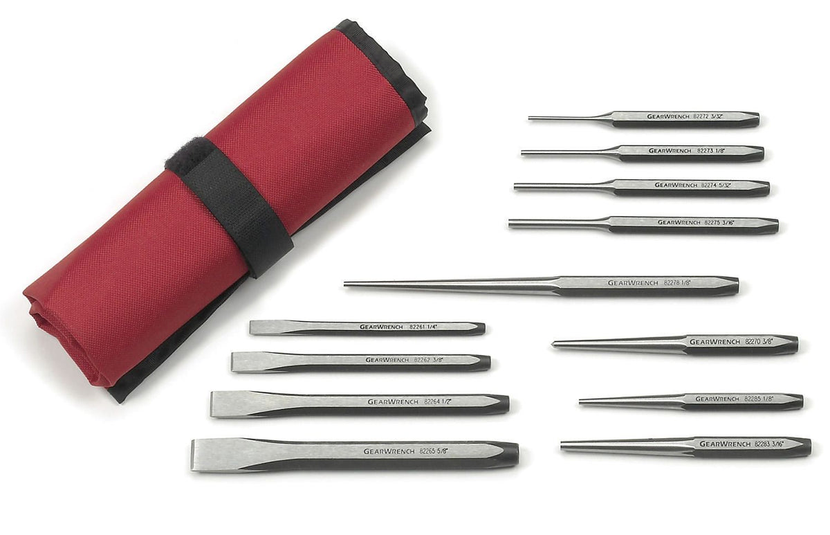 Gearwrench 82305 12 Piece Punch and Chisel Set