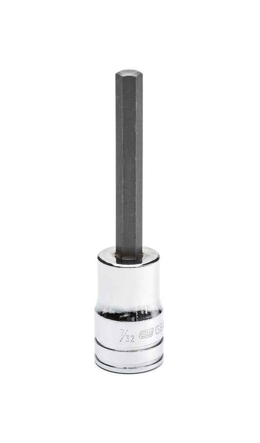 Gearwrench 82525 3/8" Drive Mid Length Hex Bit SAE Socket 7/32"