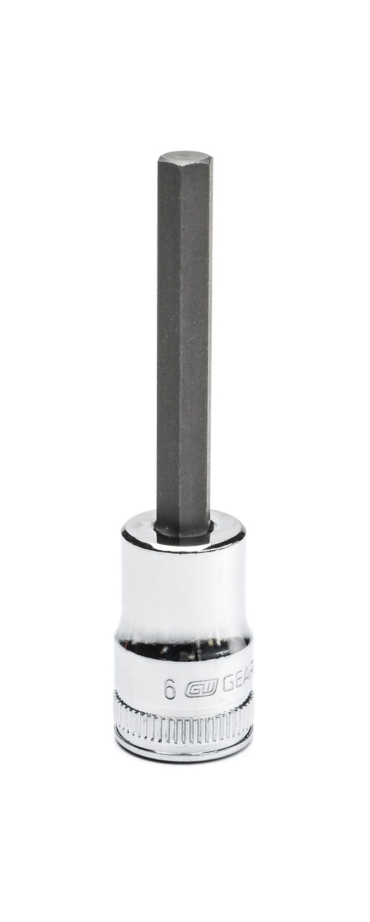 Gearwrench 82541 3/8" Drive Mid Length Hex Bit Metric Socket 6mm