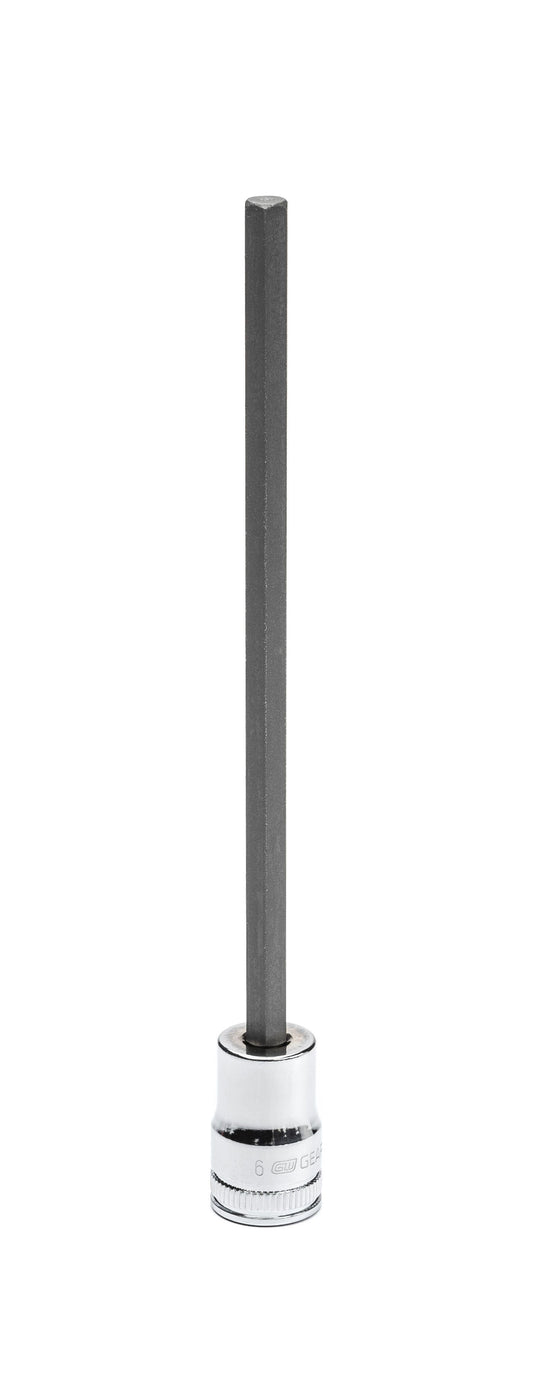 Gearwrench 82549 3/8" Drive Long Length Hex Bit Metric Socket 6mm