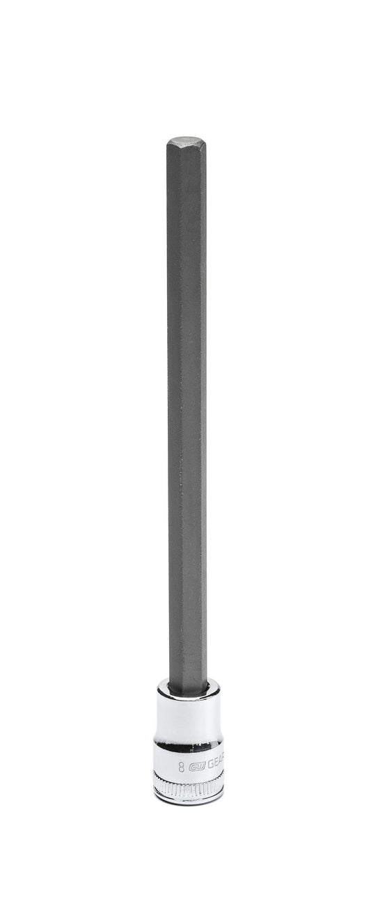 Gearwrench 82551 3/8" Drive Long Length Hex Bit Metric Socket 8mm