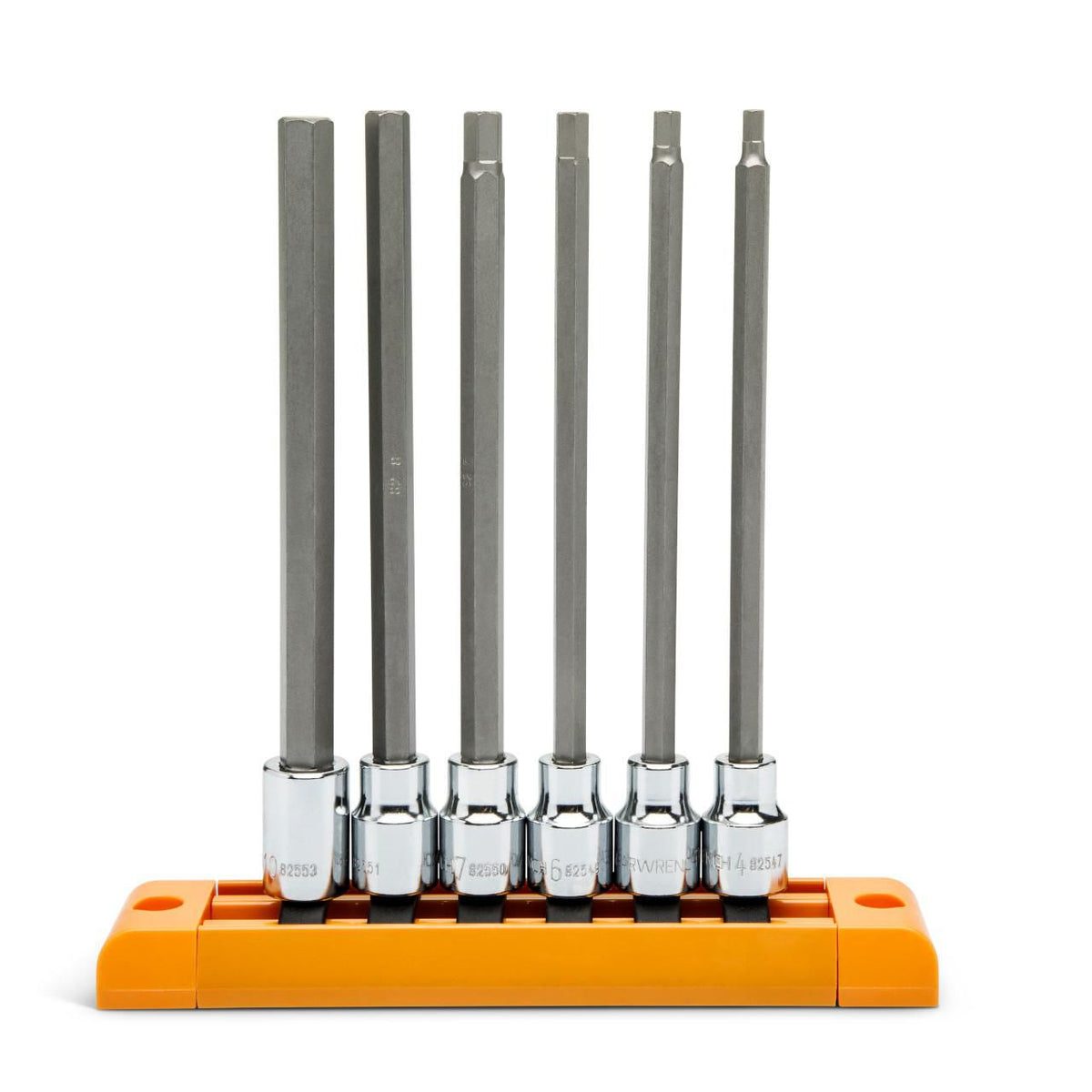 Gearwrench 82554 6 Piece 3/8" Drive Long Length Hex Bit Metric Socket Set
