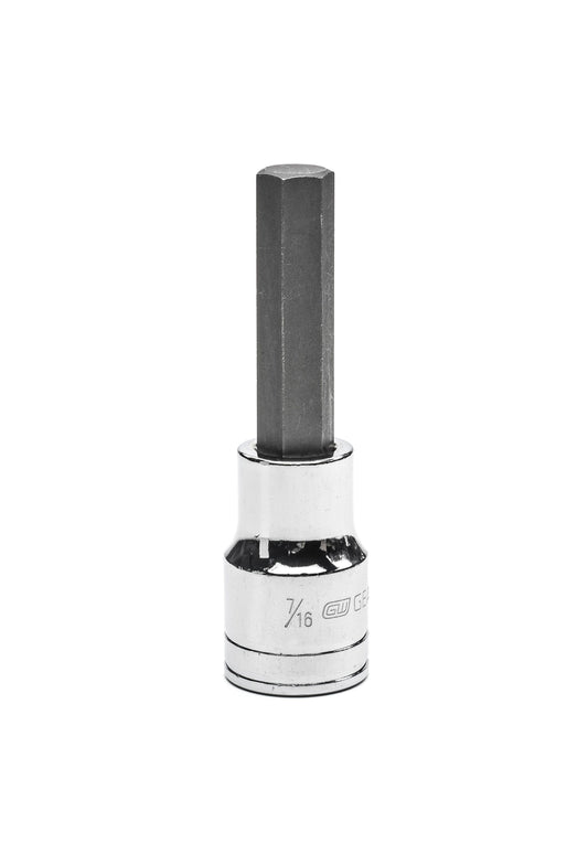 Gearwrench 82558 1/2" Drive Mid Length Hex Bit SAE Socket 7/16"