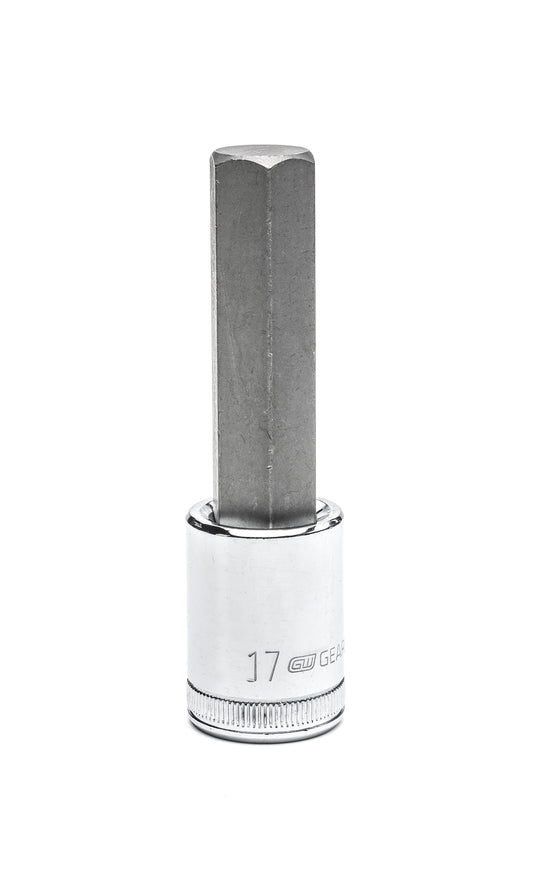 Gearwrench 82576 1/2" Drive Mid Length Hex Bit Metric Socket 17mm