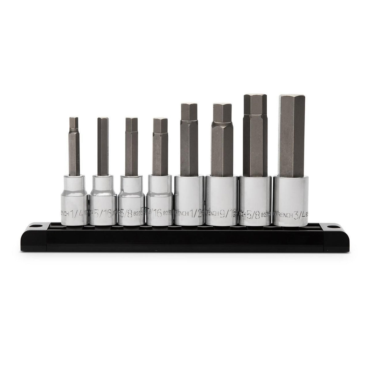 Gearwrench 82585 8 Piece 1/2" Drive SAE Mid Length Hex Bit Socket Set