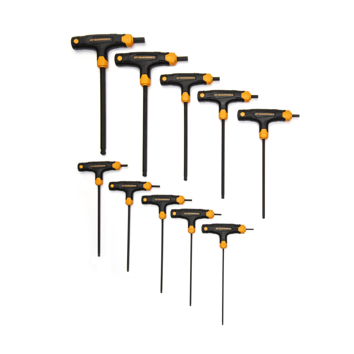 Gearwrench 83523 10 Piece SAE Ball End T-Handle Hex Key Set