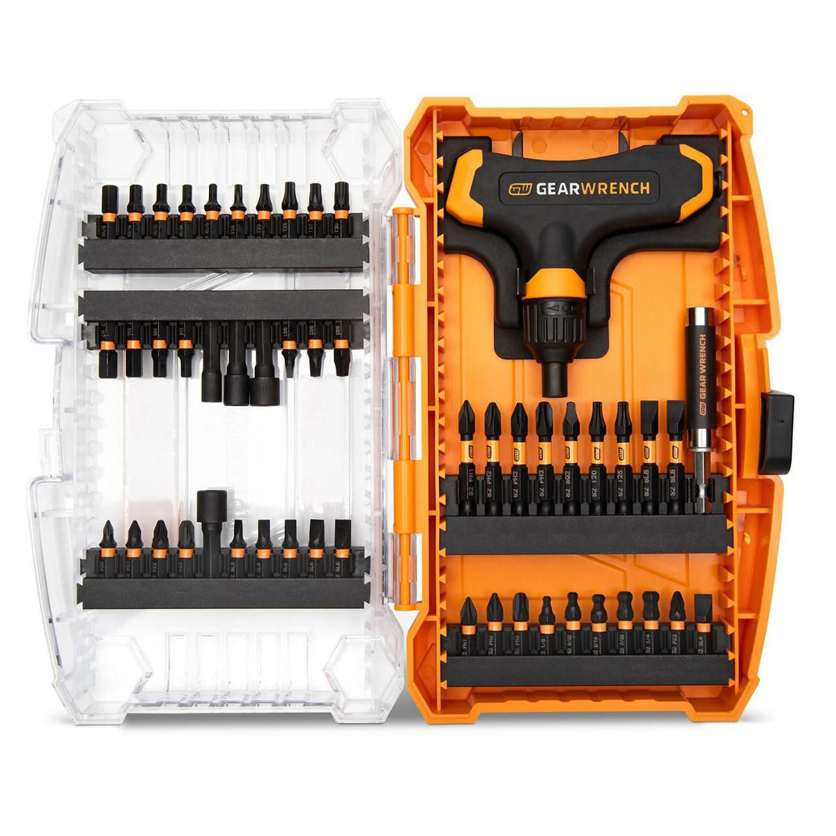 Gearwrench 83535 51 Piece 1/4" Hex Micro Bit Set with Ratcheting T-Handle