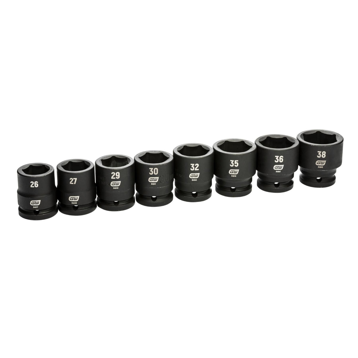 Gearwrench 84030 8 Piece 3/4" Drive 6 Point Metric Impact Socket Set