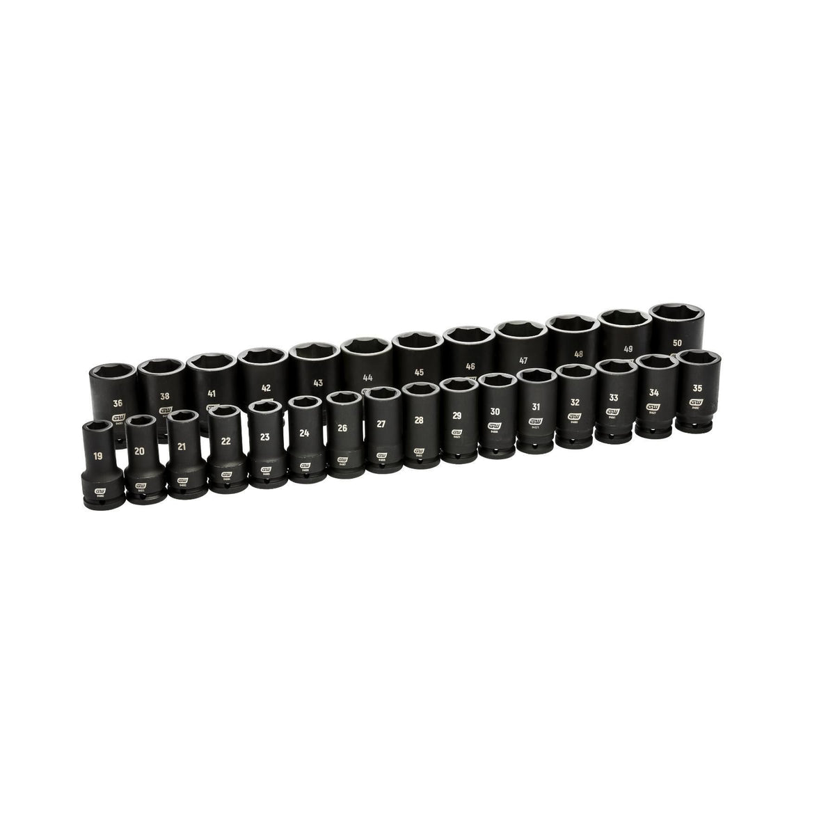 Gearwrench 84033 28 Piece 3/4" Drive 6 Point Metric Deep Impact Socket Set