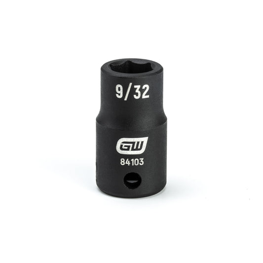 Gearwrench 84103 1/4" Drive 6 Point Standard Impact SAE Socket 9/32"