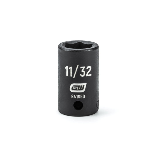 Gearwrench 84105D 1/4" Drive 6 Point Standard Impact SAE Socket 11/32"