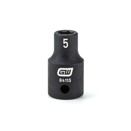 Gearwrench 84113 1/4" Drive 6 Point Standard Impact Metric Socket 5mm