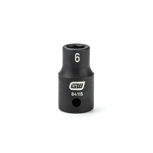 Gearwrench 84115 1/4" Drive 6 Point Standard Impact Metric Socket 6mm