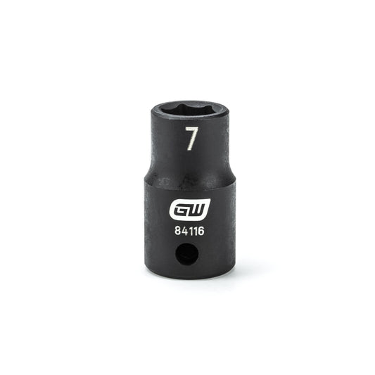 Gearwrench 84116 1/4" Drive 6 Point Standard Impact Metric Socket 7mm
