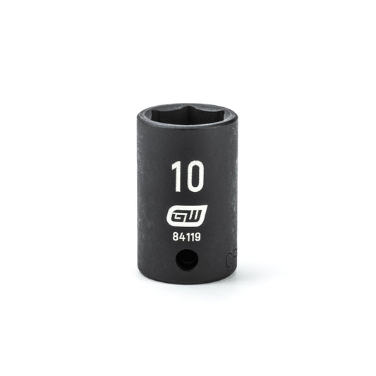 Gearwrench 84119 1/4" Drive 6 Point Standard Impact Metric Socket 10mm