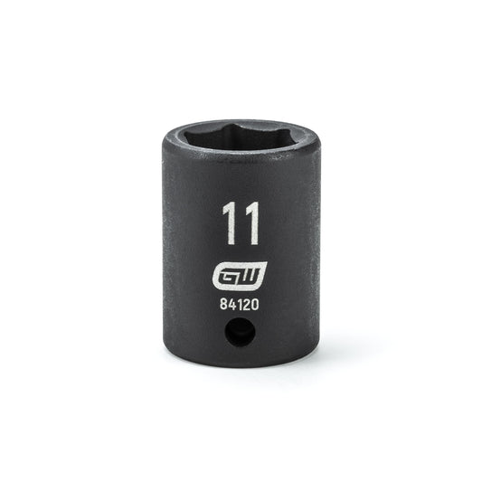 Gearwrench 84120 1/4" Drive 6 Point Standard Impact Metric Socket 11mm