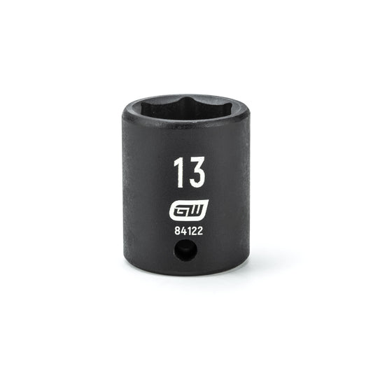 Gearwrench 84122 1/4" Drive 6 Point Standard Impact Metric Socket 13mm