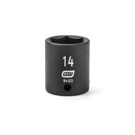 Gearwrench 84123 1/4" Drive 6 Point Standard Impact Metric Socket 14mm