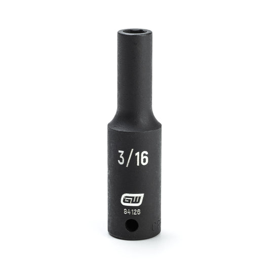 Gearwrench 84126 1/4" Drive 6 Point Deep Impact SAE Socket 3/16"