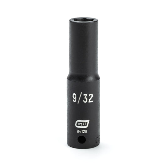 Gearwrench 84129 1/4" Drive 6 Point Deep Impact SAE Socket 9/32"