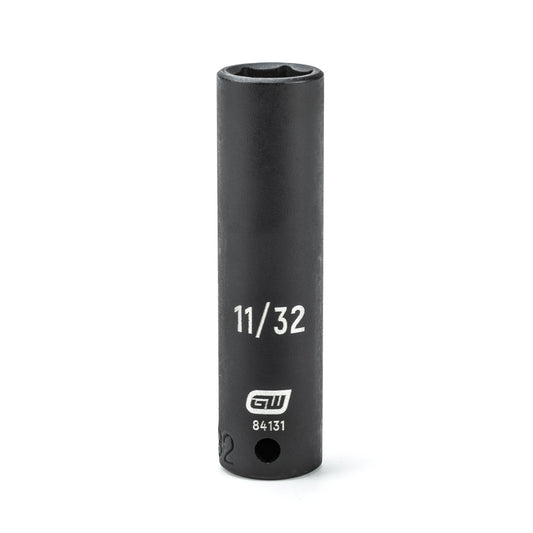 Gearwrench 84131 1/4" Drive 6 Point Deep Impact SAE Socket 11/32"