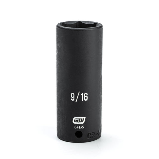 Gearwrench 84135 1/4" Drive 6 Point Deep Impact SAE Socket 9/16"