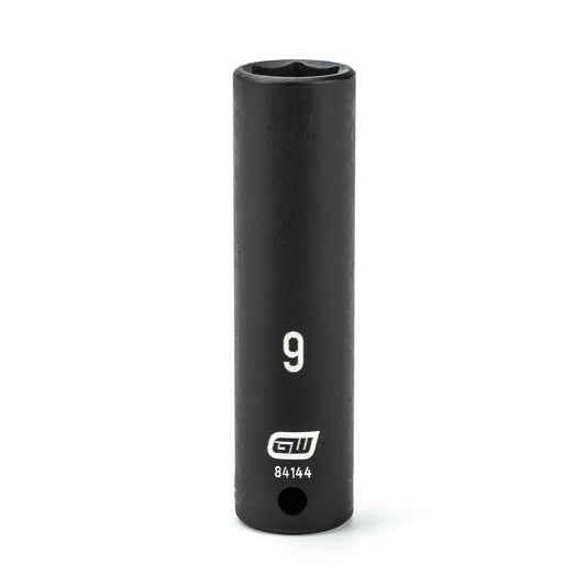 Gearwrench 84144 1/4" Drive 6 Point Deep Impact Metric Socket 9mm