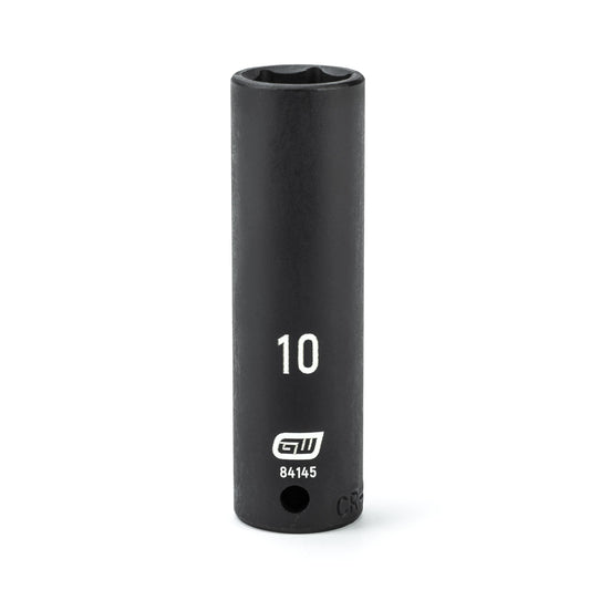 Gearwrench 84145 1/4" Drive 6 Point Deep Impact Metric Socket 10mm