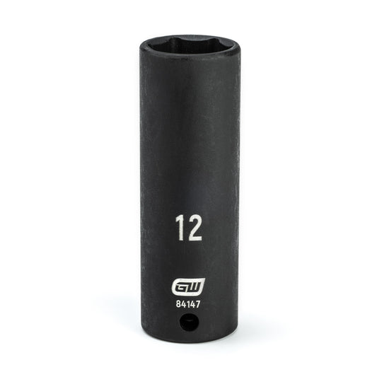 Gearwrench 84147 1/4" Drive 6 Point Deep Impact Metric Socket 12mm