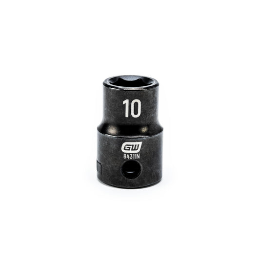Gearwrench 84311N 3/8" Drive 6 Point Standard Impact Metric Socket 10mm
