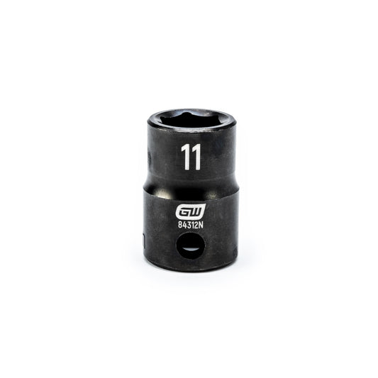 Gearwrench 84312N 3/8" Drive 6 Point Standard Impact Metric Socket 11mm