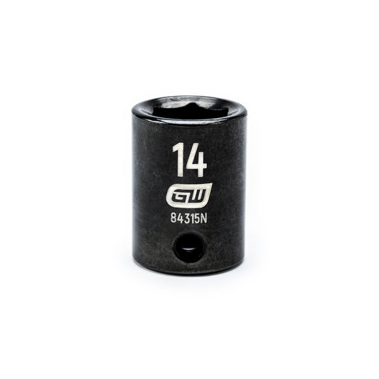 Gearwrench 84315N 3/8" Drive 6 Point Standard Impact Metric Socket 14mm