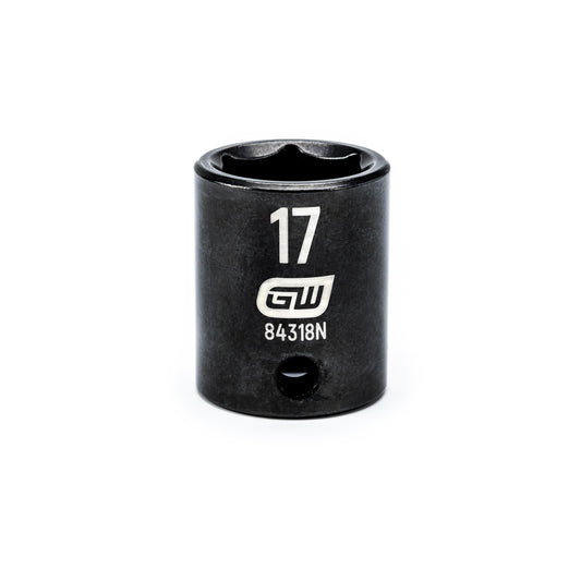 Gearwrench 84318N 3/8" Drive 6 Point Standard Impact Metric Socket 17mm