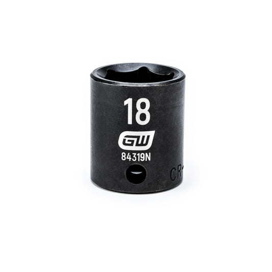 Gearwrench 84319N 3/8" Drive 6 Point Standard Impact Metric Socket 18mm