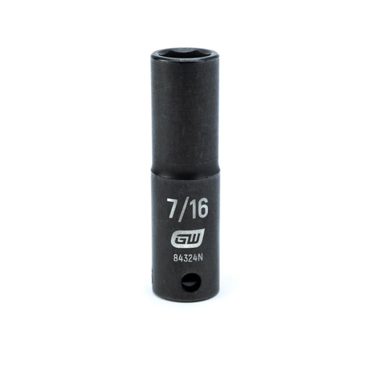 Gearwrench 84324N 3/8" Drive 6 Point Deep Impact SAE Socket 7/16"