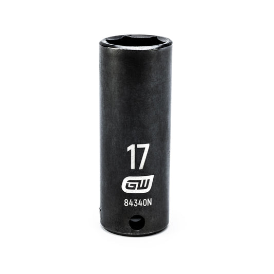 Gearwrench 84340N 3/8" Drive 6 Point Deep Impact Metric Socket 17mm