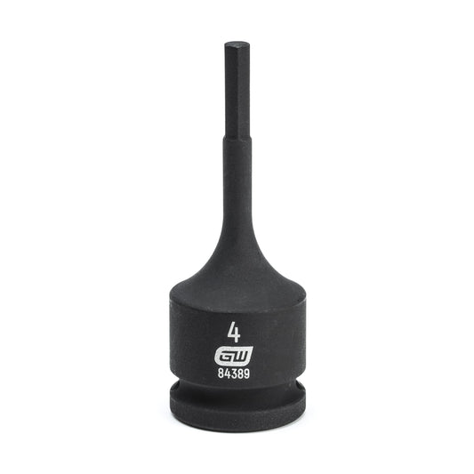 Gearwrench 84389 3/8" Drive Hex Bit Impact Metric Socket 4mm