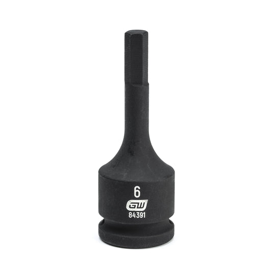Gearwrench 84391 3/8" Drive Hex Bit Impact Metric Socket 6mm