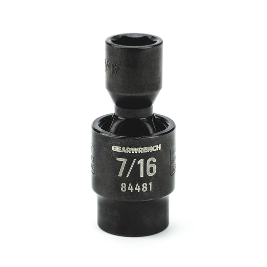 Gearwrench 84481 3/8" Drive 6 Point Standard X-Core™ Pinless Impact Universal SAE Socket 7/16"