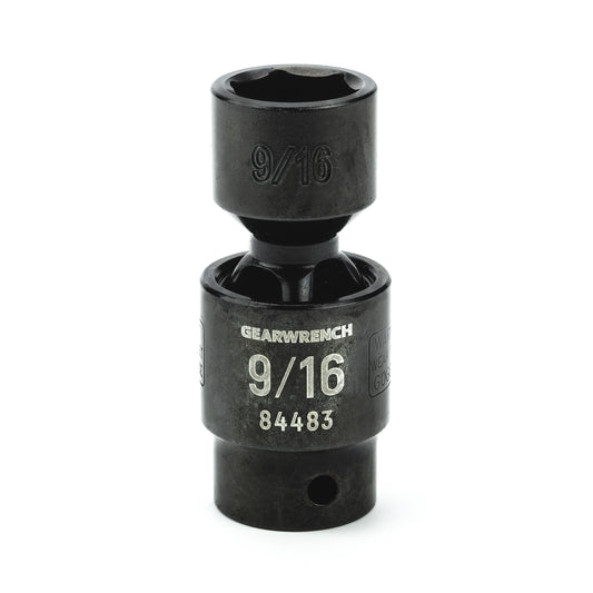Gearwrench 84483 3/8" Drive 6 Point Standard X-Core™ Pinless Impact Universal SAE Socket 9/16"