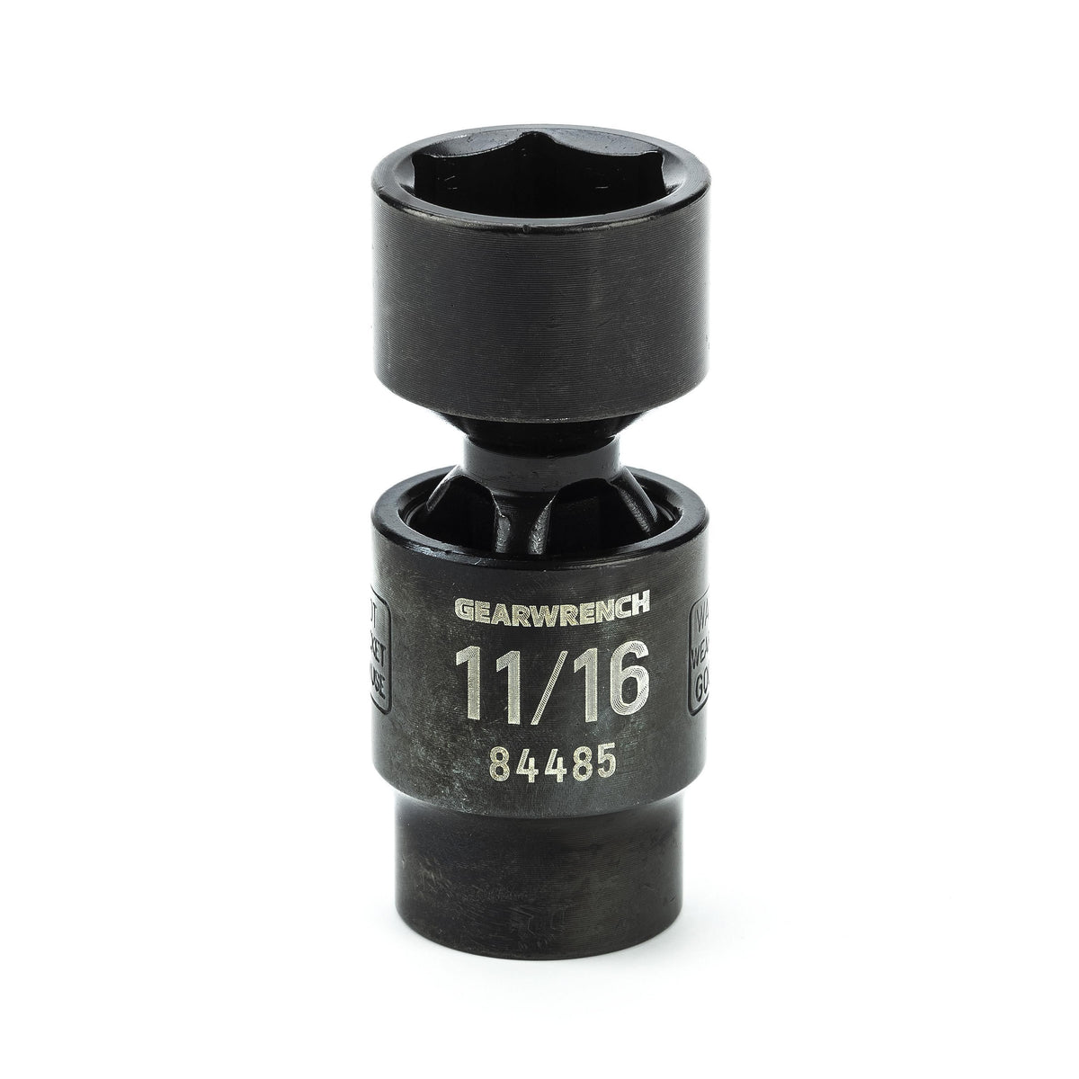 Gearwrench 84485 3/8" Drive 6 Point Standard X-Core™ Pinless Impact Universal SAE Socket 11/16"