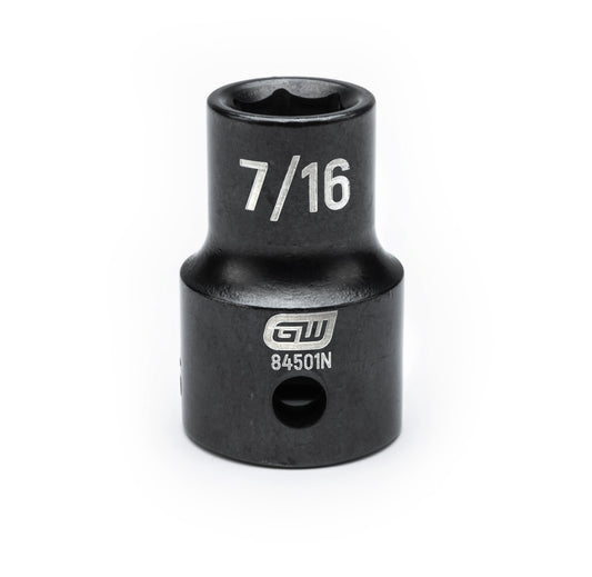Gearwrench 84501N 1/2" Drive 6 Point Standard Impact SAE Socket 7/16"